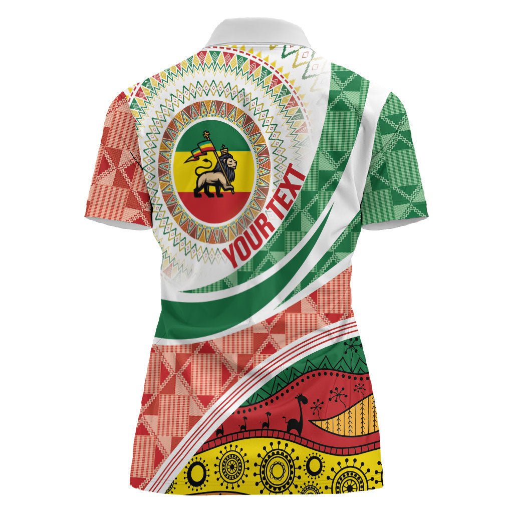 Ethiopia In My Blood Women Polo Shirt Lion Of Judah In My Heart