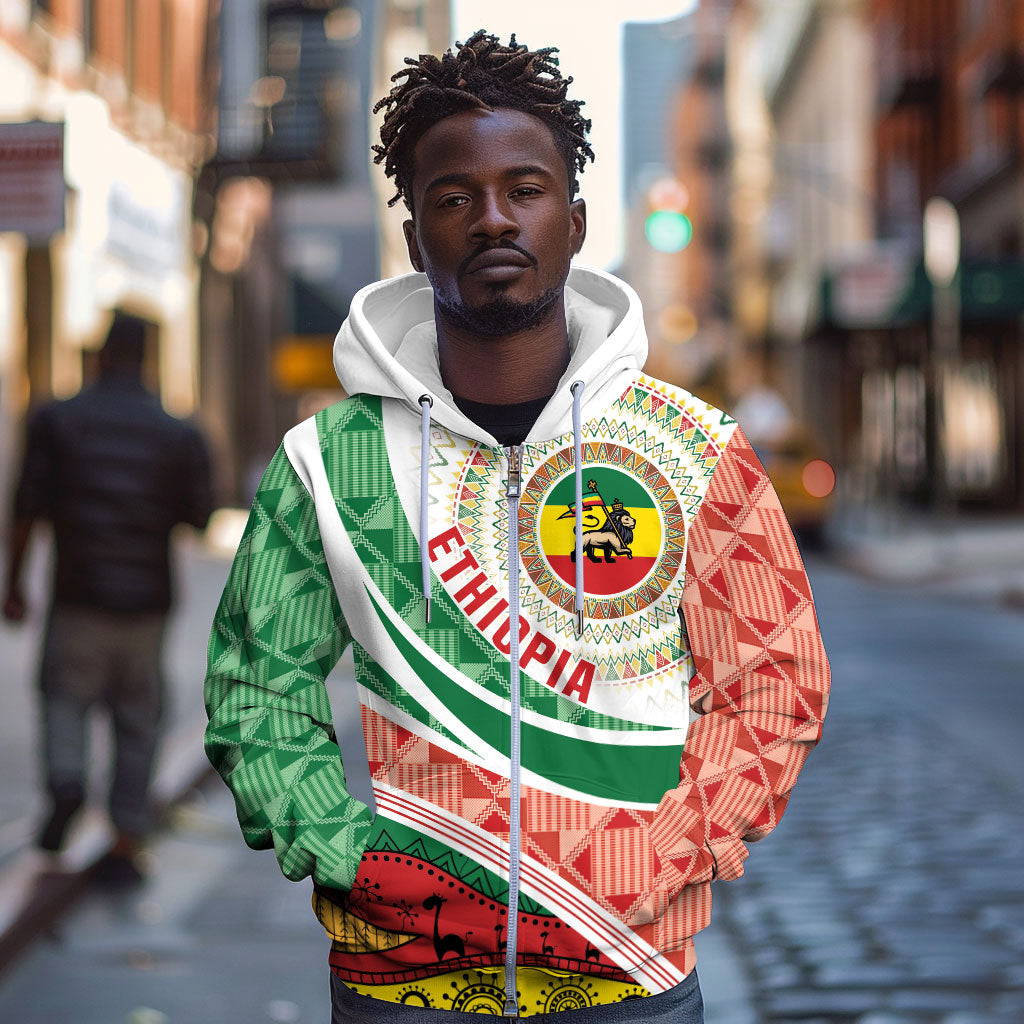 Ethiopia In My Blood Zip Hoodie Lion Of Judah In My Heart