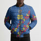 DR Congo Kopo ya Mokili Custom Bomber Puffer Jacket Kuba Kingdom Pattern Edition
