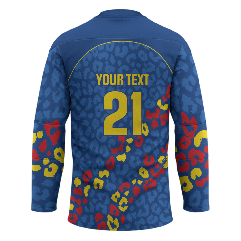 DR Congo Kopo ya Mokili Custom Hockey Jersey Kuba Kingdom Pattern Edition