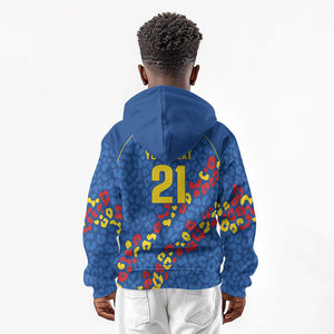 DR Congo Kopo ya Mokili Custom Kid Hoodie Kuba Kingdom Pattern Edition