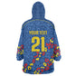 DR Congo Kopo ya Mokili Custom Kid Wearable Blanket Hoodie Kuba Kingdom Pattern Edition
