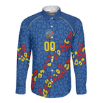 DR Congo Kopo ya Mokili Custom Long Sleeve Button Shirt Kuba Kingdom Pattern Edition