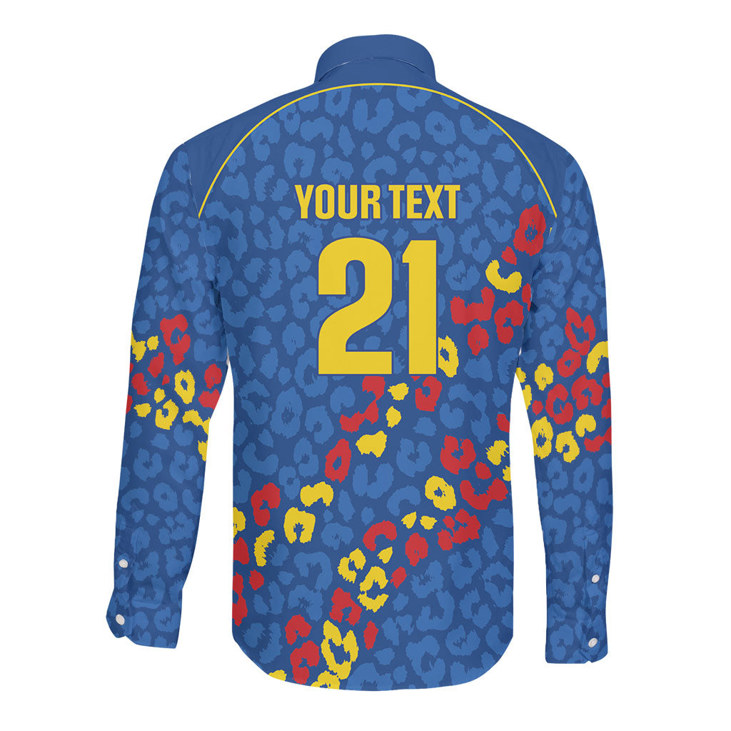 DR Congo Kopo ya Mokili Custom Long Sleeve Button Shirt Kuba Kingdom Pattern Edition