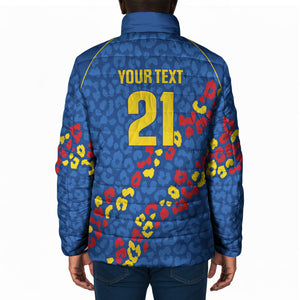 DR Congo Kopo ya Mokili Custom Padded Jacket Kuba Kingdom Pattern Edition
