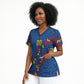 DR Congo Kopo ya Mokili Custom Scrub Top Kuba Kingdom Pattern Edition