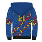 DR Congo Kopo ya Mokili Custom Sherpa Hoodie Kuba Kingdom Pattern Edition