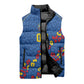 DR Congo Kopo ya Mokili Custom Sleeveless Puffer Jacket Kuba Kingdom Pattern Edition
