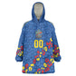 DR Congo Kopo ya Mokili Custom Wearable Blanket Hoodie Kuba Kingdom Pattern Edition