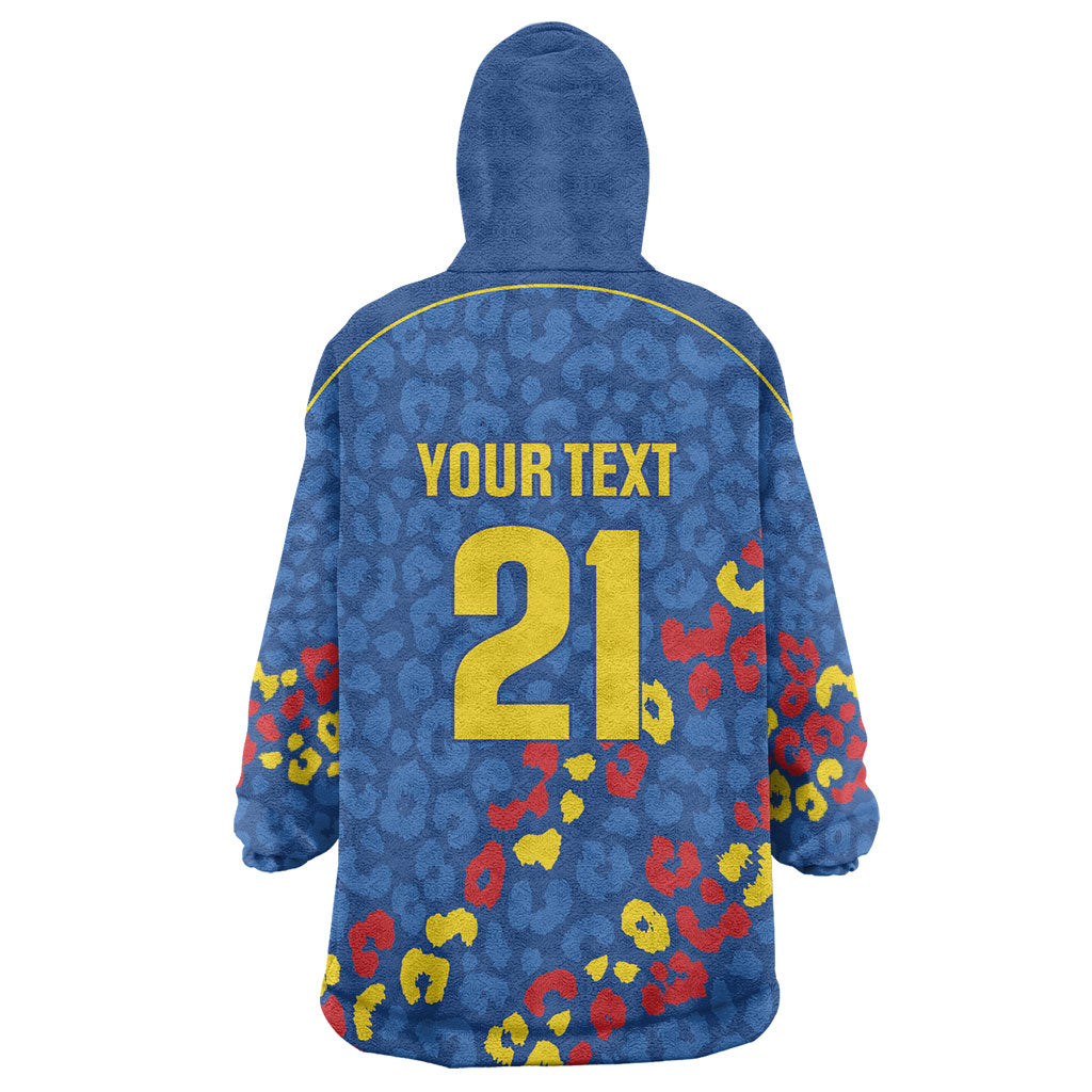 DR Congo Kopo ya Mokili Custom Wearable Blanket Hoodie Kuba Kingdom Pattern Edition