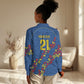 DR Congo Kopo ya Mokili Custom Women Casual Shirt Kuba Kingdom Pattern Edition