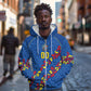DR Congo Kopo ya Mokili Custom Zip Hoodie Kuba Kingdom Pattern Edition
