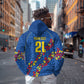 DR Congo Kopo ya Mokili Custom Zip Hoodie Kuba Kingdom Pattern Edition