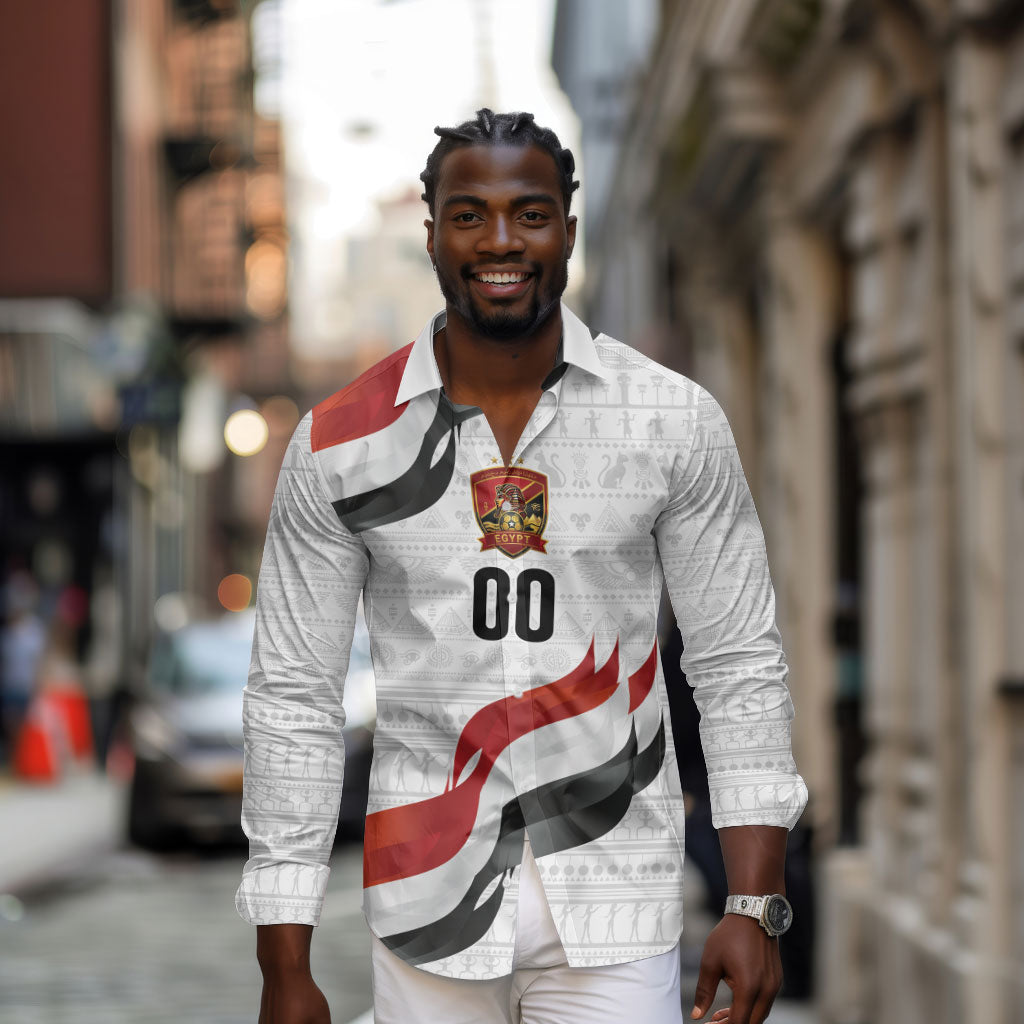 Egypt Custom Long Sleeve Button Shirt Pharaoh Legacy Edition