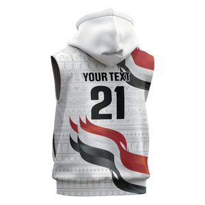 Egypt Custom Sleeveless Zip Hoodie Pharaoh Legacy Edition