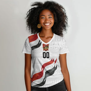 Egypt Custom Women V-Neck T-Shirt Pharaoh Legacy Edition