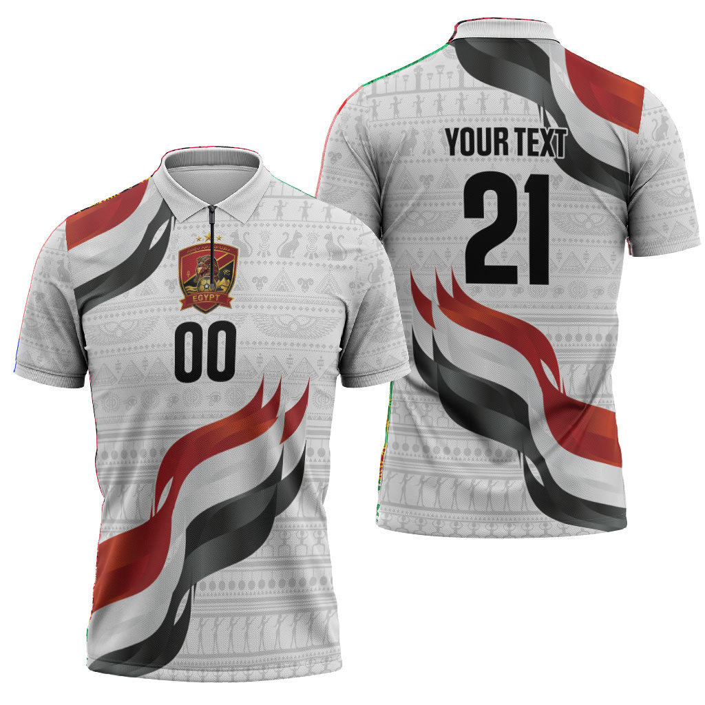 Egypt Custom Zipper Polo Shirt Pharaoh Legacy Edition