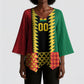Ghana Wiase Kuruwa Custom Kimono Sleeve Blouse Kente Pride Edition