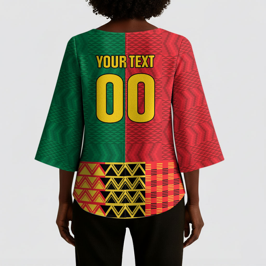 Ghana Wiase Kuruwa Custom Kimono Sleeve Blouse Kente Pride Edition