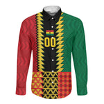 Ghana Wiase Kuruwa Custom Long Sleeve Button Shirt Kente Pride Edition
