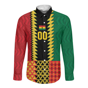 Ghana Wiase Kuruwa Custom Long Sleeve Button Shirt Kente Pride Edition