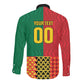 Ghana Wiase Kuruwa Custom Long Sleeve Button Shirt Kente Pride Edition