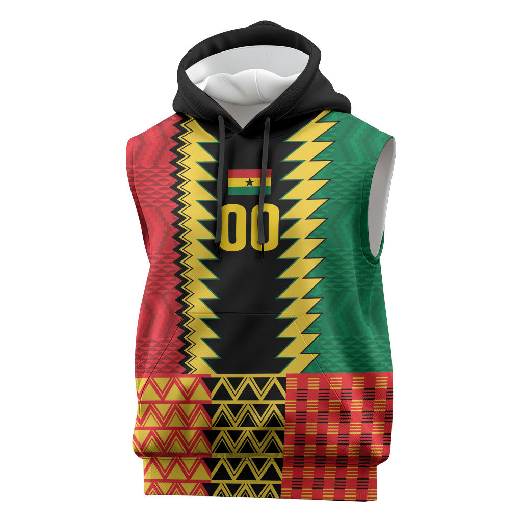 Ghana Wiase Kuruwa Custom Sleeveless Hoodie Kente Pride Edition