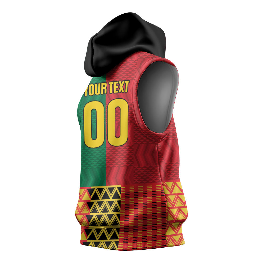 Ghana Wiase Kuruwa Custom Sleeveless Hoodie Kente Pride Edition