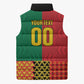 Ghana Wiase Kuruwa Custom Sleeveless Puffer Jacket Kente Pride Edition