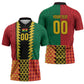 Ghana Wiase Kuruwa Custom Zipper Polo Shirt Kente Pride Edition