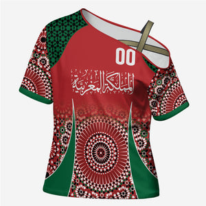 Morocco Yalla Vamos 2026 Custom Cross Shoulder Shirt Zellige Mosaic Edition
