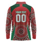 Morocco Yalla Vamos 2026 Custom Long Sleeve Polo Shirt Zellige Mosaic Edition