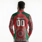 Morocco Yalla Vamos 2026 Custom Long Sleeve Polo Shirt Zellige Mosaic Edition
