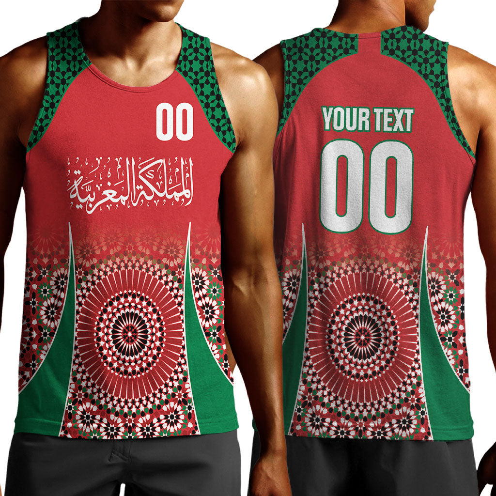 Morocco Yalla Vamos 2026 Custom Men Tank Top Zellige Mosaic Edition