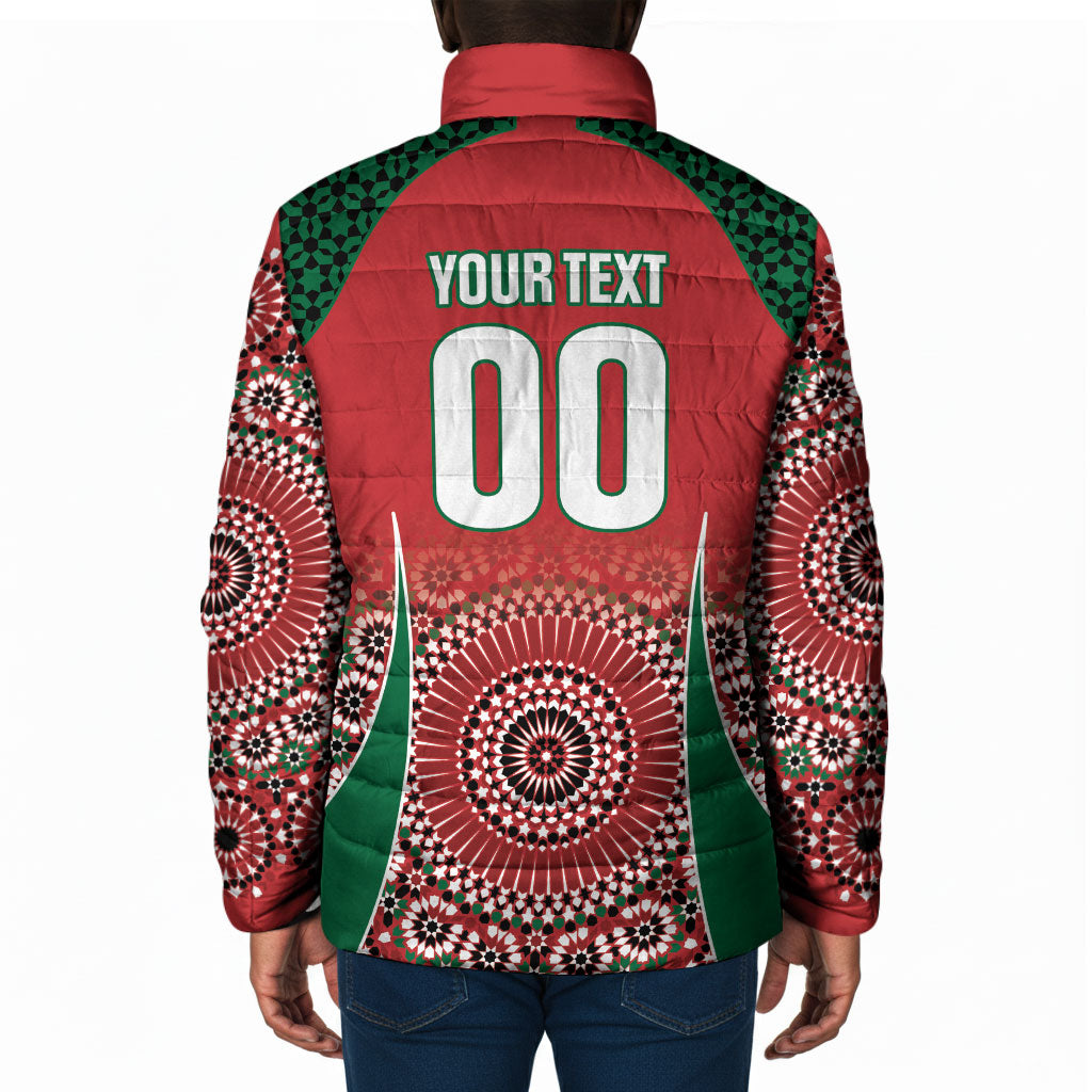 Morocco Yalla Vamos 2026 Custom Padded Jacket Zellige Mosaic Edition