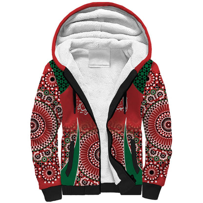 Morocco Yalla Vamos 2026 Custom Sherpa Hoodie Zellige Mosaic Edition