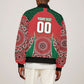 Morocco Yalla Vamos 2026 Custom Sleeve Zip Bomber Jacket Zellige Mosaic Edition