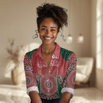 Morocco Yalla Vamos 2026 Custom Women Casual Shirt Zellige Mosaic Edition