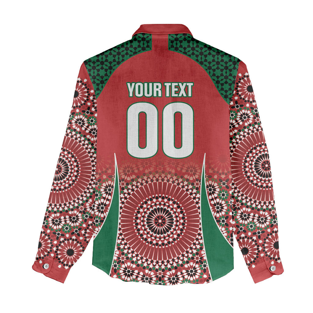 Morocco Yalla Vamos 2026 Custom Women Casual Shirt Zellige Mosaic Edition
