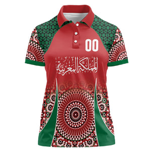 Morocco Yalla Vamos 2026 Custom Women Polo Shirt Zellige Mosaic Edition