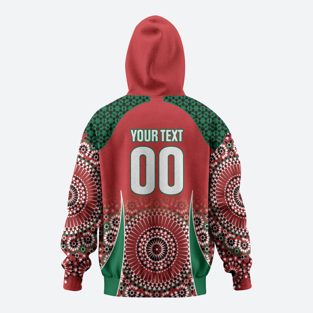 Morocco Yalla Vamos 2026 Custom Zip Hoodie Zellige Mosaic Edition