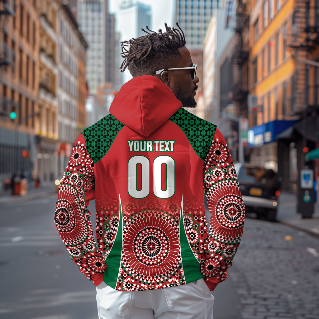 Morocco Yalla Vamos 2026 Custom Zip Hoodie Zellige Mosaic Edition