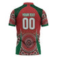 Morocco Yalla Vamos 2026 Custom Zipper Polo Shirt Zellige Mosaic Edition
