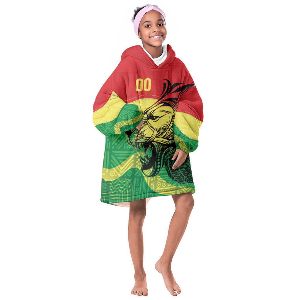 Senegal Kappu Adduna Custom Kid Wearable Blanket Hoodie Teranga Textile Edition