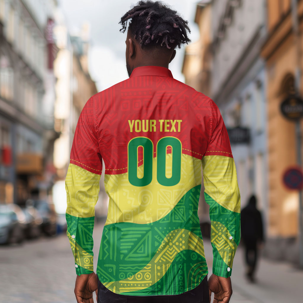 Senegal Kappu Adduna Custom Long Sleeve Button Shirt Teranga Textile Edition