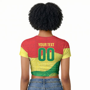 Senegal Kappu Adduna Custom Raglan Cropped T shirt Teranga Textile Edition