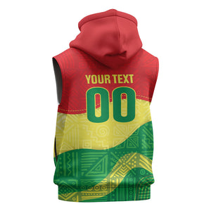 Senegal Kappu Adduna Custom Sleeveless Zip Hoodie Teranga Textile Edition