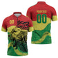 Senegal Kappu Adduna Custom Zipper Polo Shirt Teranga Textile Edition
