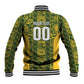 South Africa Indebe Yomhlaba Custom Baseball Jacket Ndebele Art Gold Edition