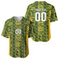 South Africa Indebe Yomhlaba Custom Baseball Jersey Ndebele Art Gold Edition